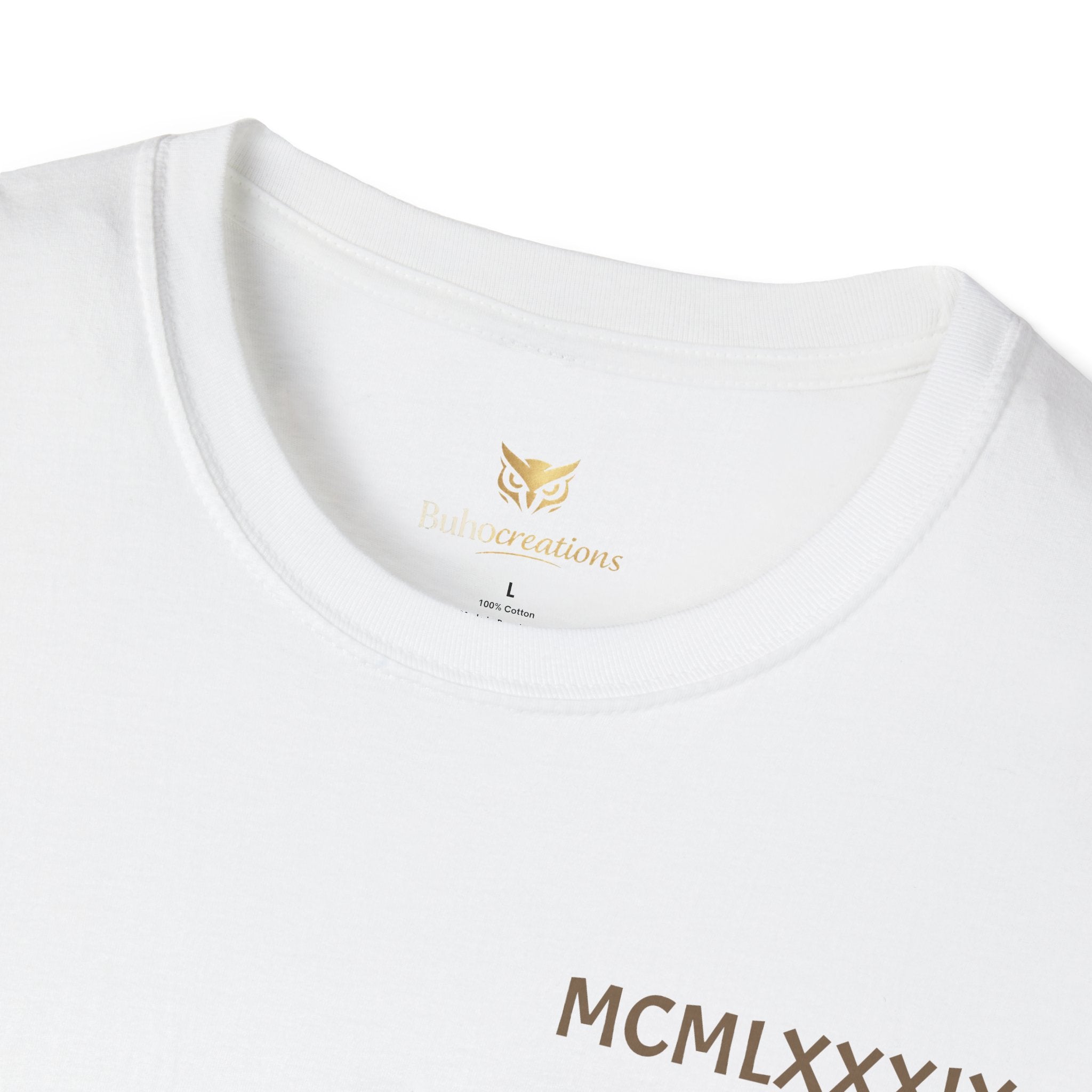 Roman Numeral Tee — "MCMLXXXIX" Minimal Chest Print T-Shirt