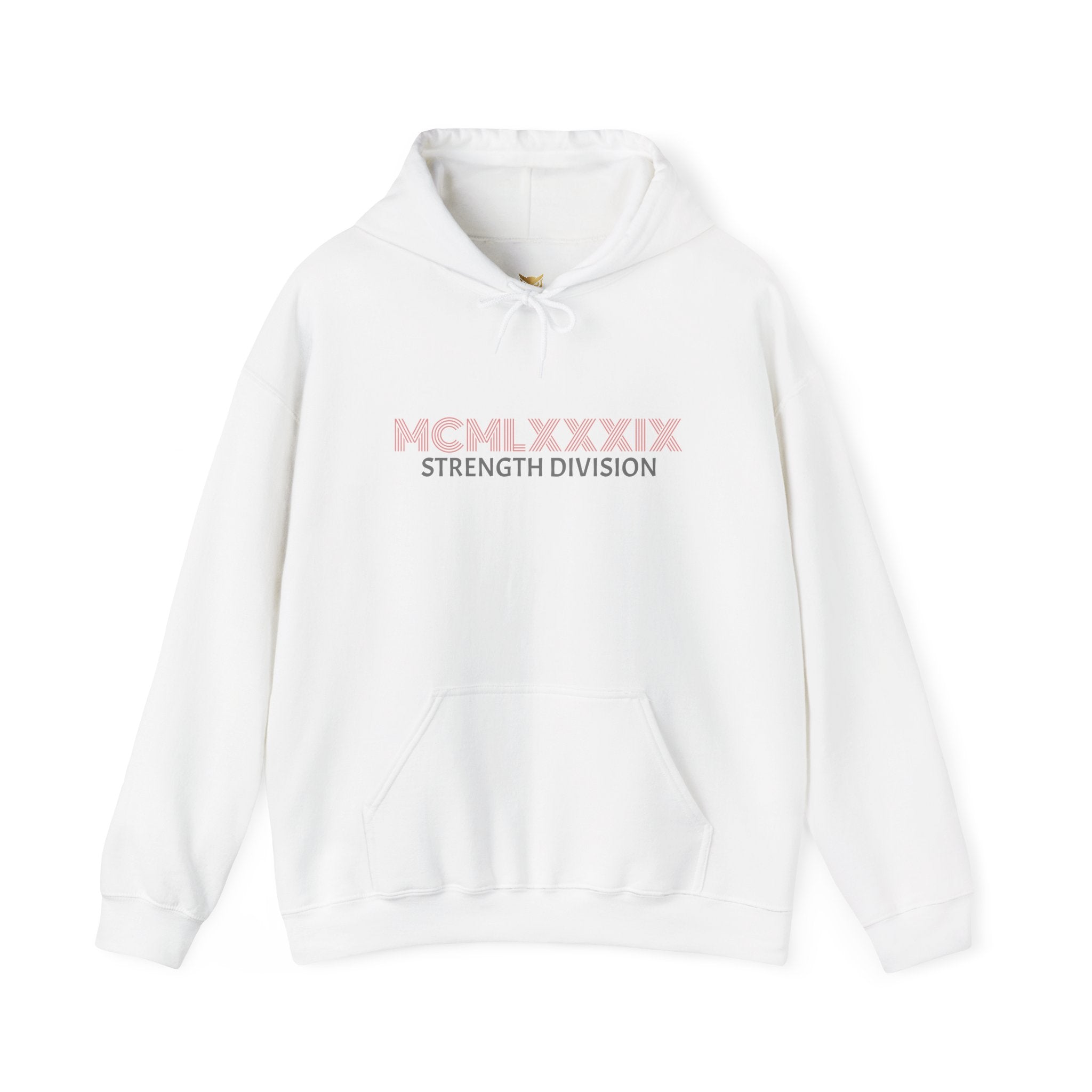 Hoodie - Minimal 'MCMLXXXIX Strength Division' & 'Sarcasm University' Graphic Hoodie