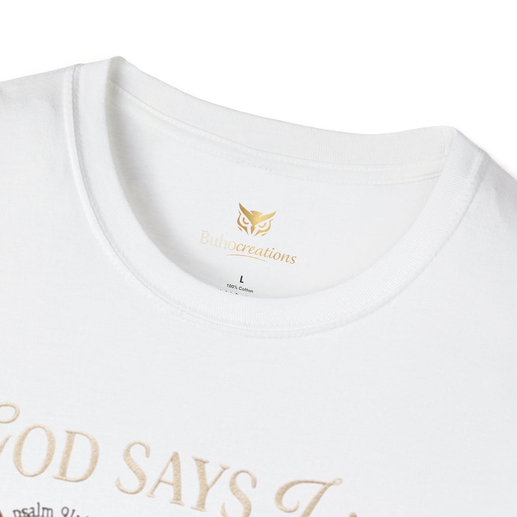Bow Collection T‑Shirt — "God Says I Am" Inspirational Graphic Tee