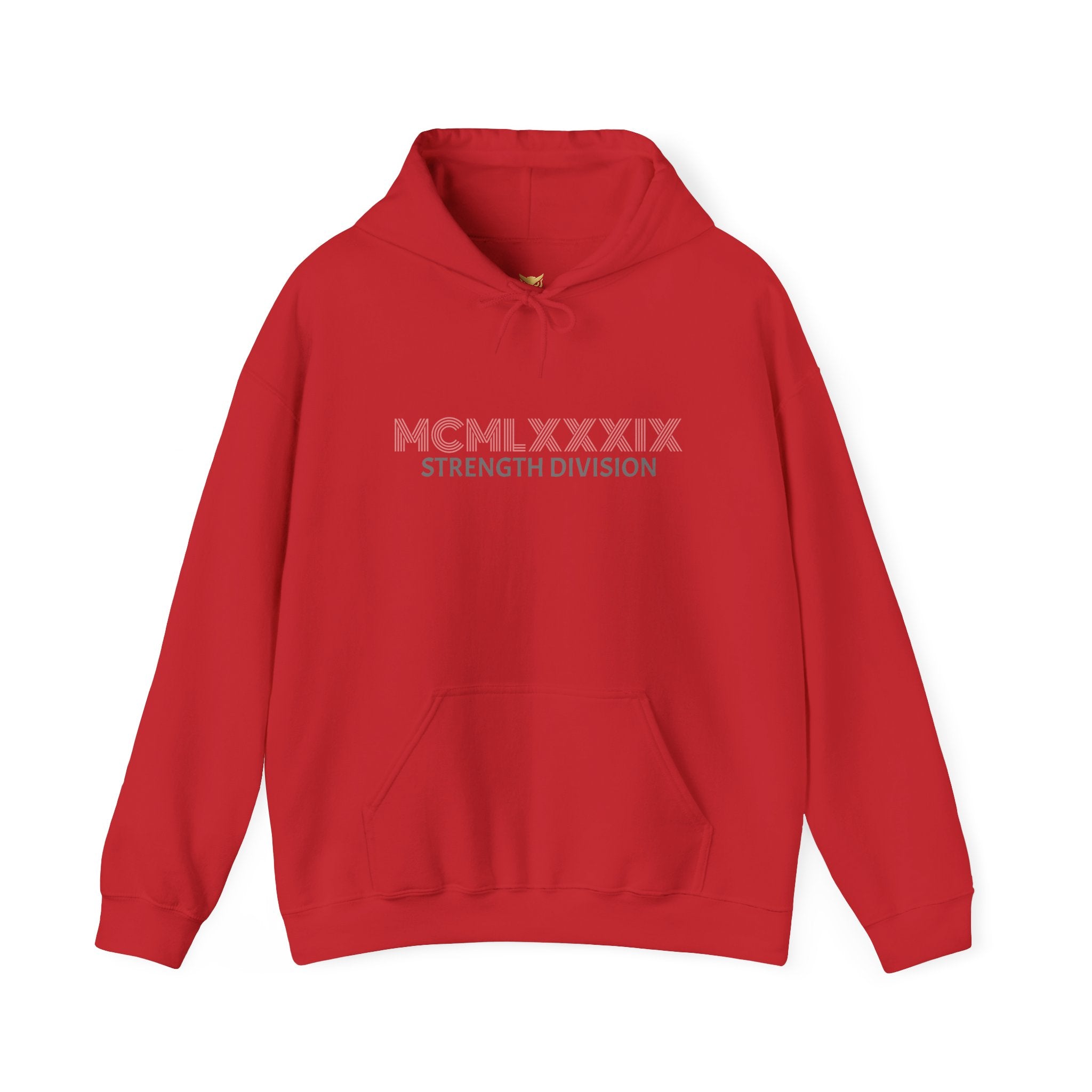 Hoodie - Minimal 'MCMLXXXIX Strength Division' & 'Sarcasm University' Graphic Hoodie