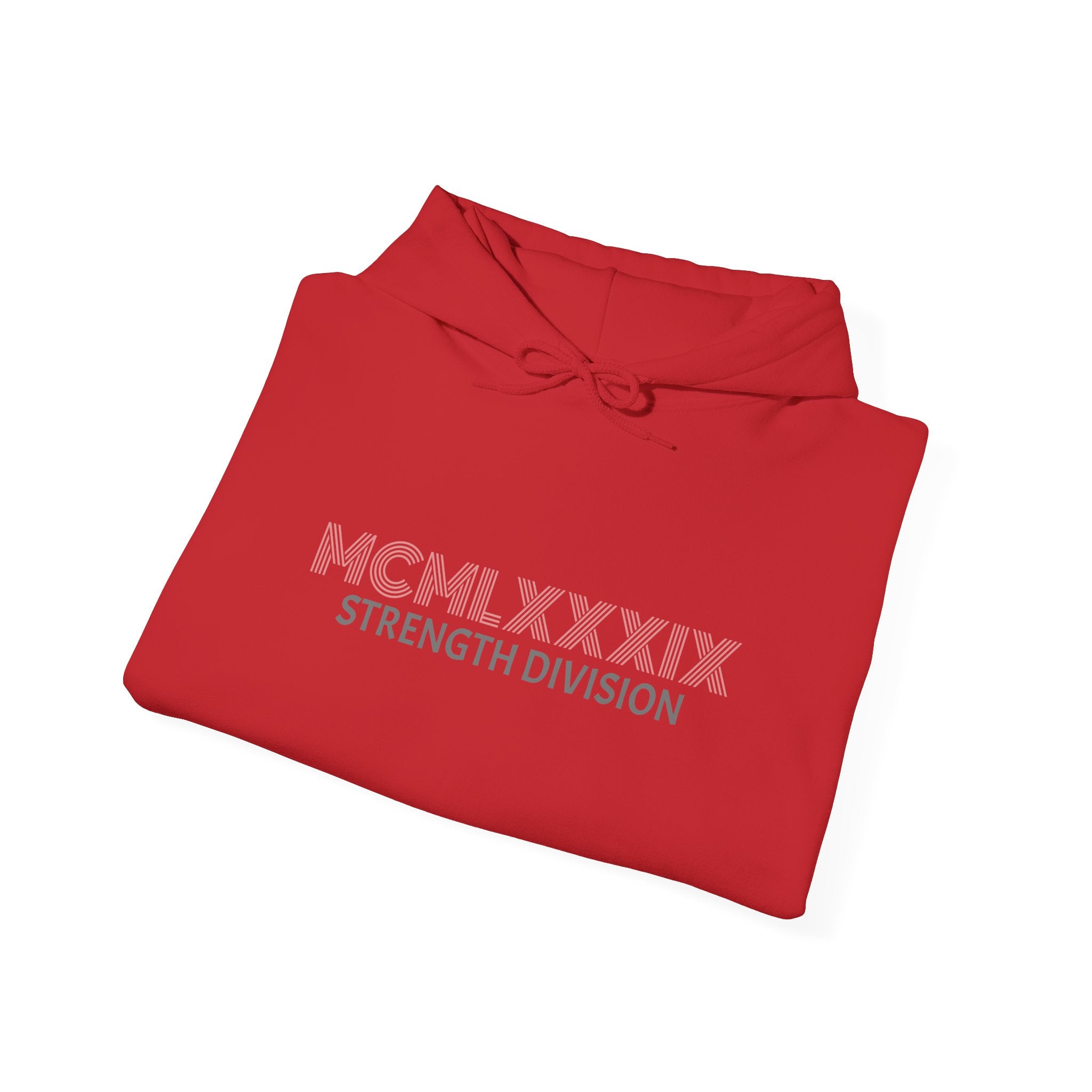 Hoodie - Minimal 'MCMLXXXIX Strength Division' & 'Sarcasm University' Graphic Hoodie