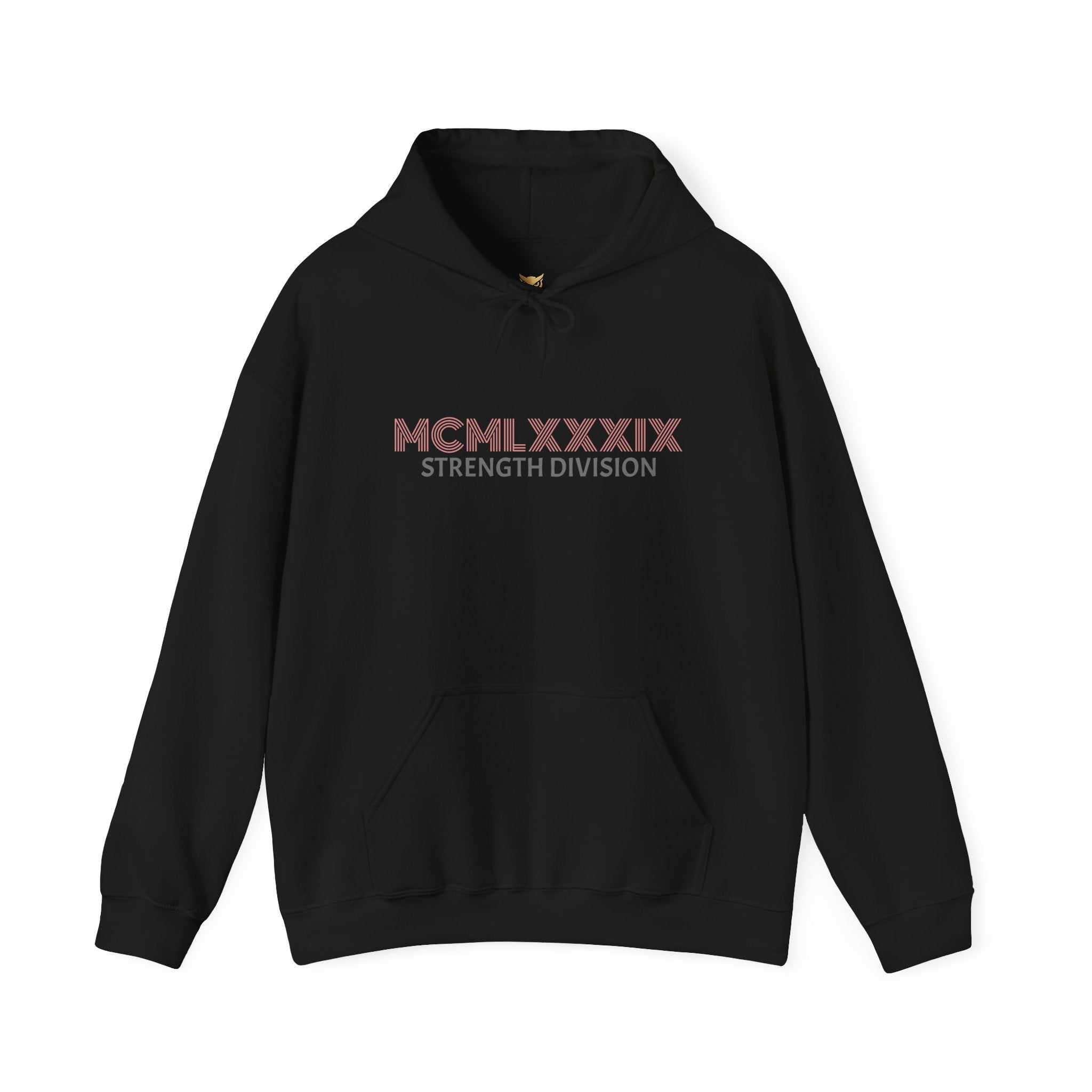 Hoodie - Minimal 'MCMLXXXIX Strength Division' & 'Sarcasm University' Graphic Hoodie