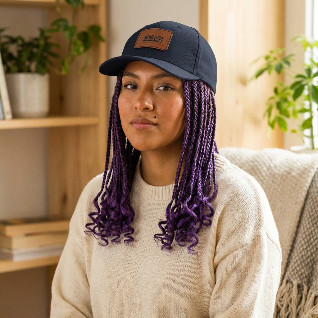 Leather Patch Baseball Cap — MCMXLX89 Vintage Roman Numeral Hat