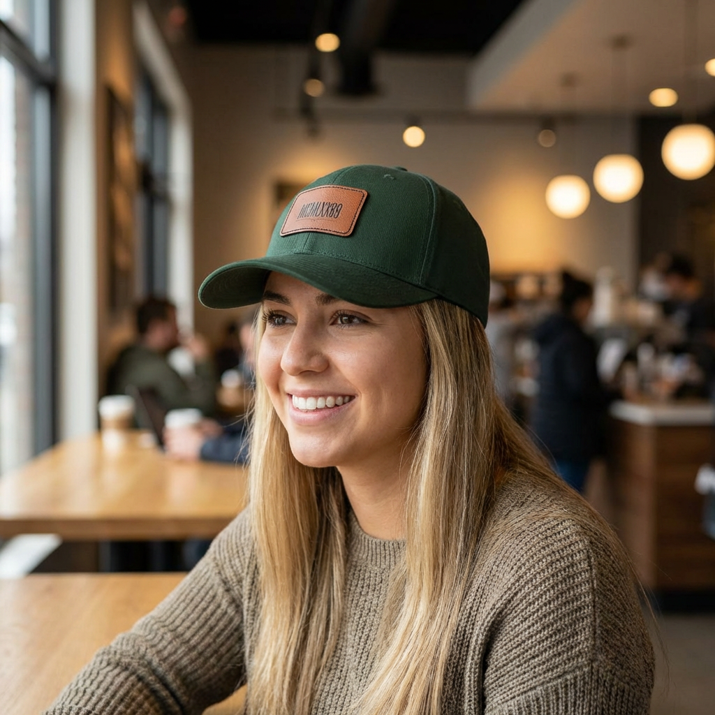 Leather Patch Baseball Cap — MCMXLX89 Vintage Roman Numeral Hat