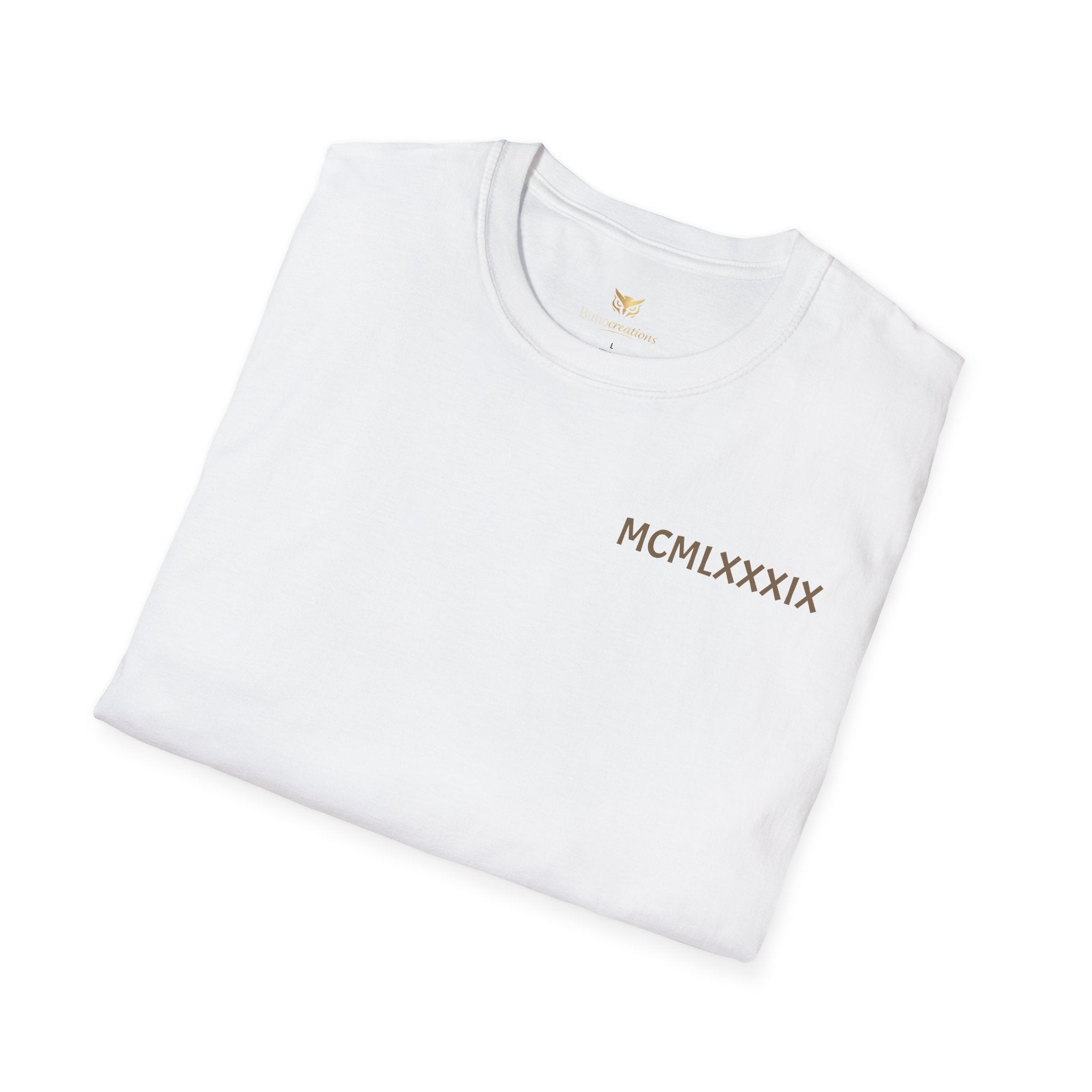 Roman Numeral Tee — "MCMLXXXIX" Minimal Chest Print T-Shirt