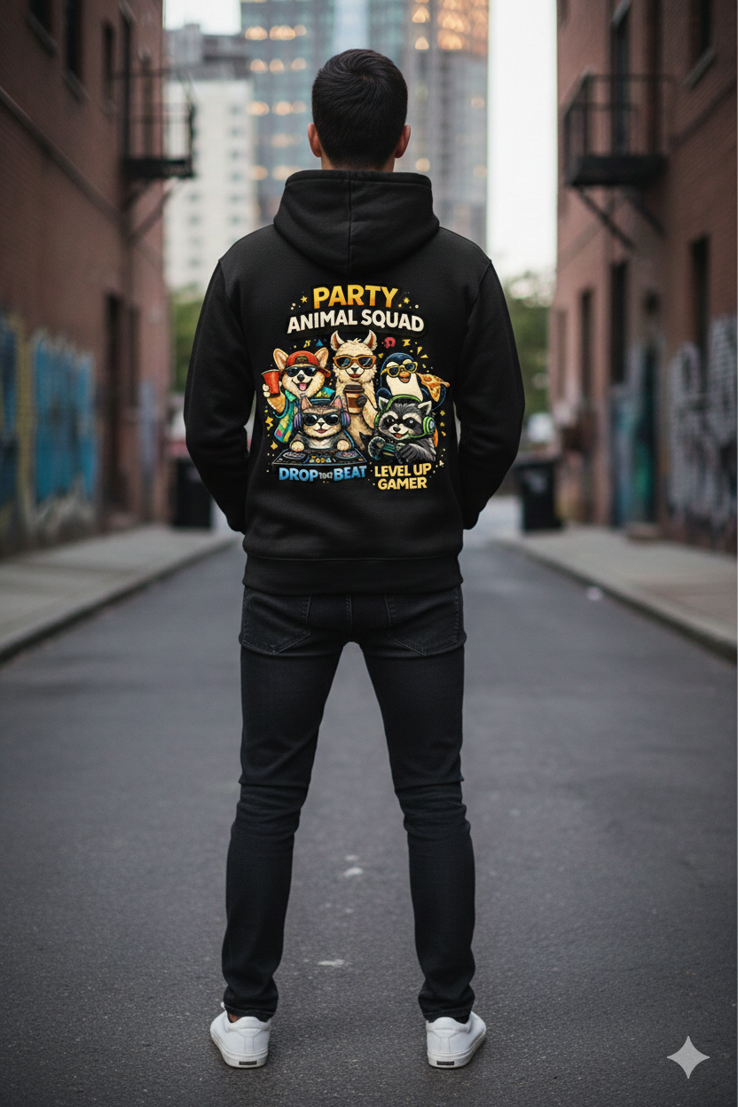 Corgi Summer Vibes Hoodie — "Energy" Animal Squad Graphic